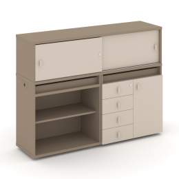 Набор 8 Тумба двойная с надставкой ES.NB.2N-8